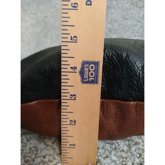 Tano Leather Hobo Bag Black Brown Slouchy Purse Boho Style - Picture 7 of 12